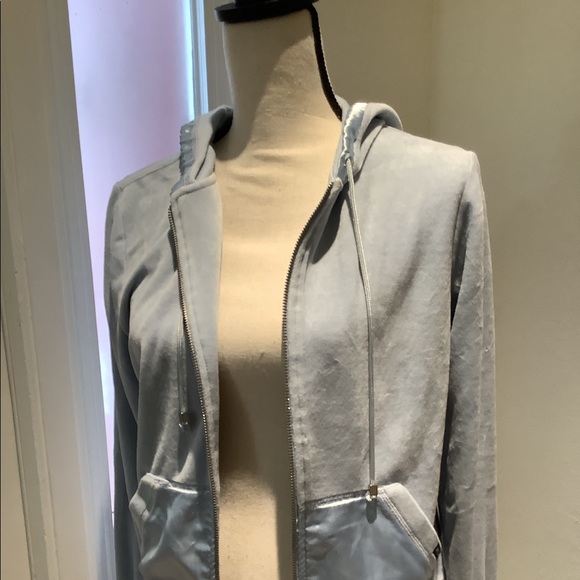 ANNE KLEIN VELOUR HOODED JACKET - Picture 6 of 8